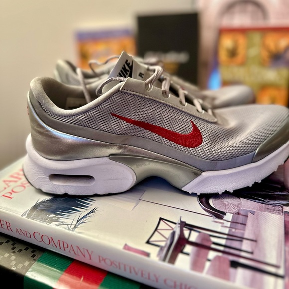 Nike Shoes - Women’s NIKE Air Silver Grey and Red Size 8 Sneaker, 2016